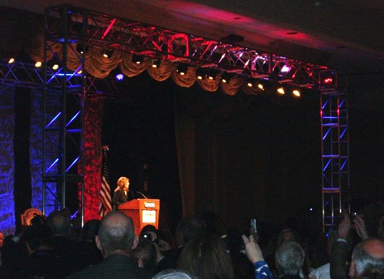 Sarah Palin and an adoring crowd at the Tea Party Nation Convention