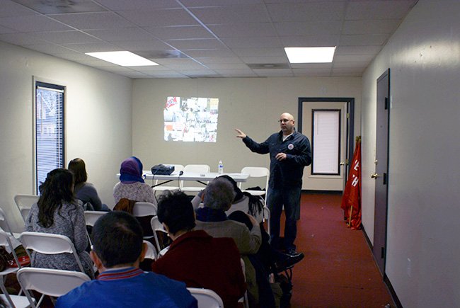 IREHR'er Devin Burghart speaking in North Carolina