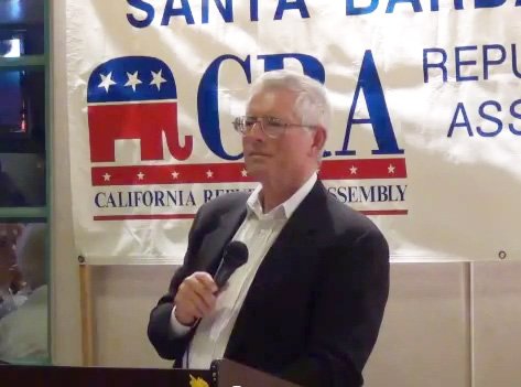 Tea Party leader and Article II super PAC board member George Miller speaks to the Santa Barbara California Republican Assembly