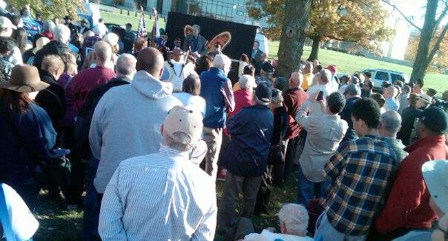 More than 400 people gathered at the Liberty Memorial on Nov. 9 to Say No to Bigotry (more photos below)