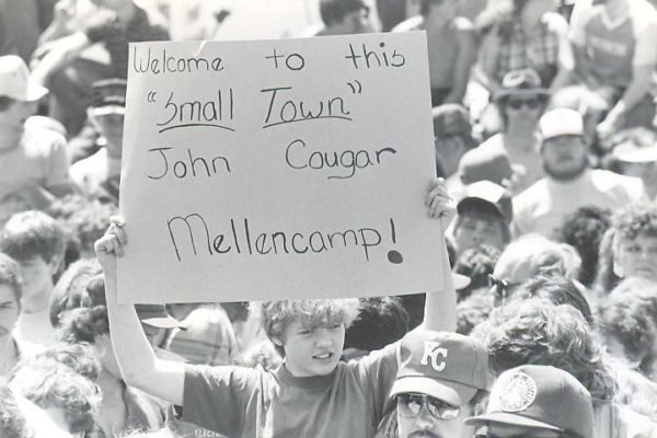 Local youth attends John Mellencamp concert for farmers protest in Chillicothe (May 1986).